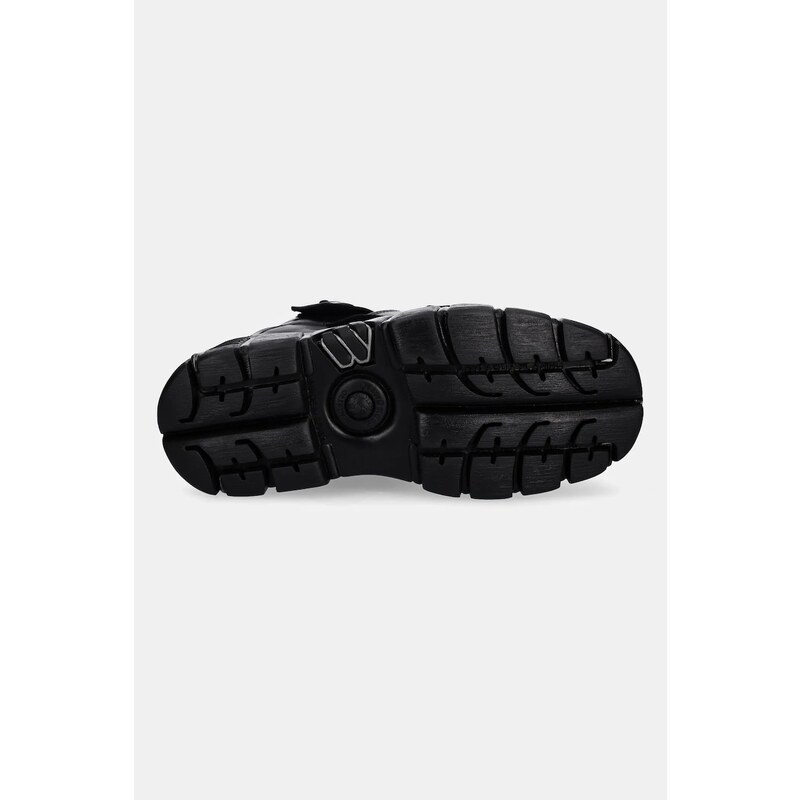 Δερμάτινα αθλητικά παπούτσια New Rock NOMADA NEGRO, TOWER NEGRO ACERO χρώμα: μαύρο, M.285C.S1