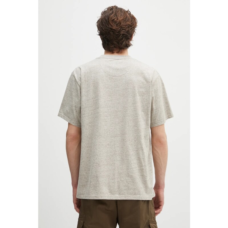 Μπλουζάκι Barbour Barbour Calton Linen Blend OS Fit T-Shirt χρώμα: μπεζ, MTS1404