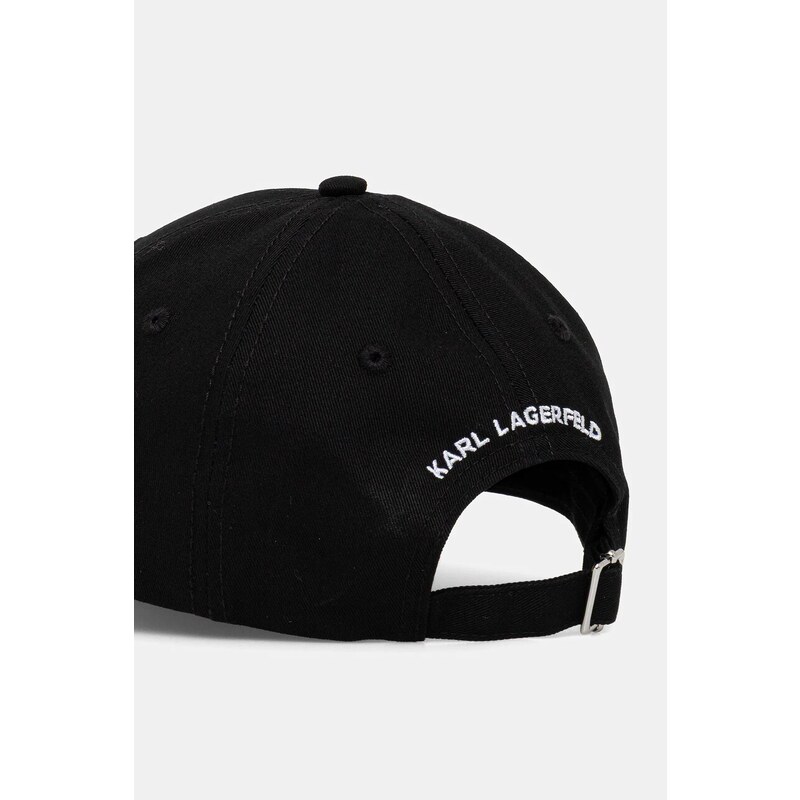 Βαμβακερό καπέλο του μπέιζμπολ Karl Lagerfeld IKON χρώμα: κόκκινο, A1W33037