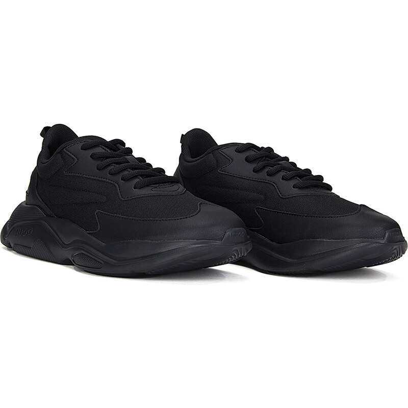 Hugo Ανδρικό Chunky Sneaker Με Μαύρη Σόλα Και Κόκκινο Logo