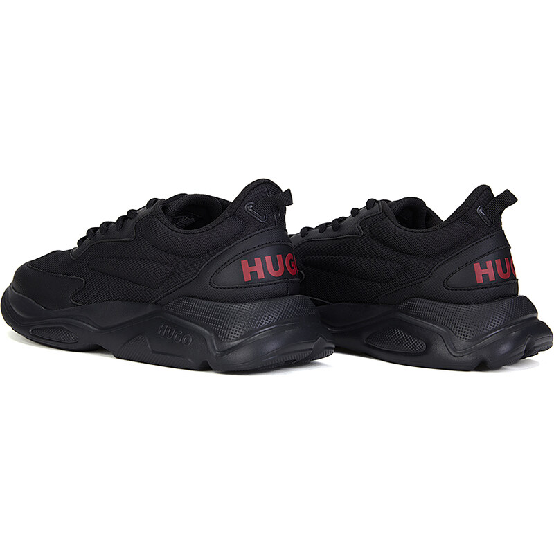 Hugo Ανδρικό Chunky Sneaker Με Μαύρη Σόλα Και Κόκκινο Logo