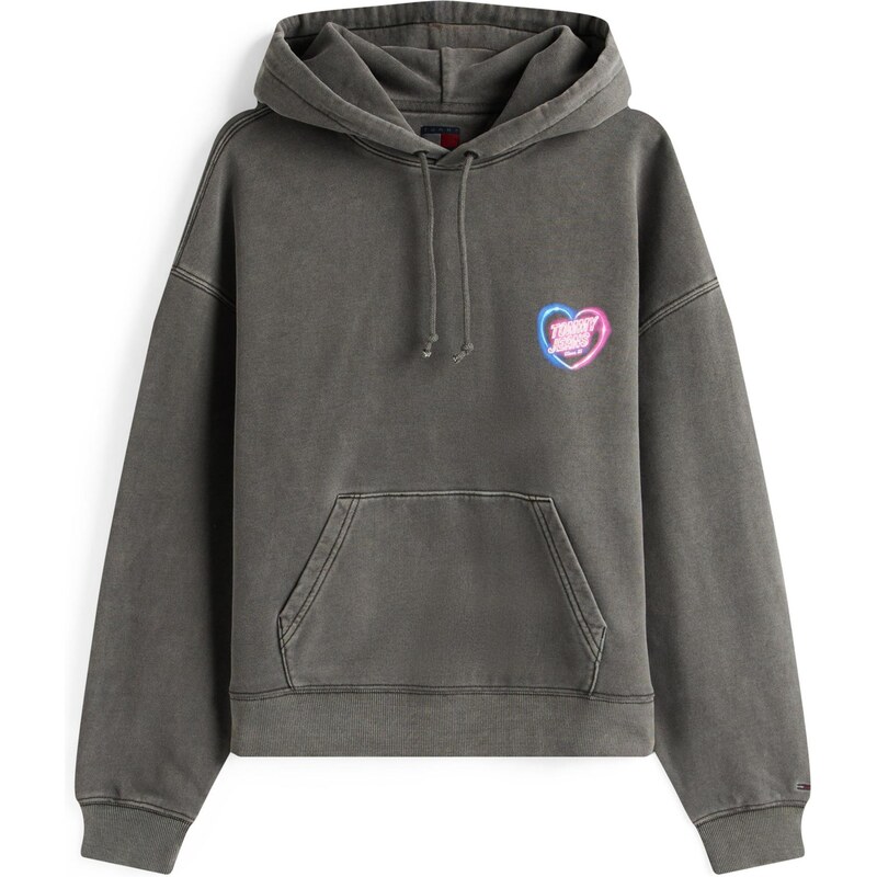 Tommy Jeans Μπλούζα φούτερ μπλε νέον / ροζ νέον / μαύρο / λευκό