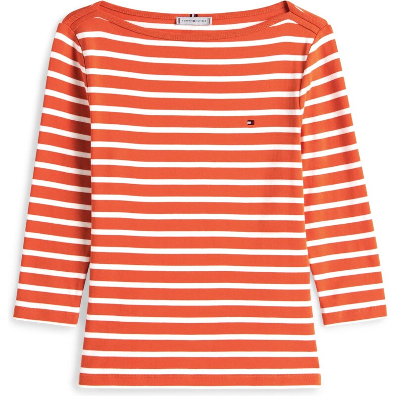 TOMMY HILFIGER Μπλουζάκι 'New Cody' πορτοκαλί / λευκό