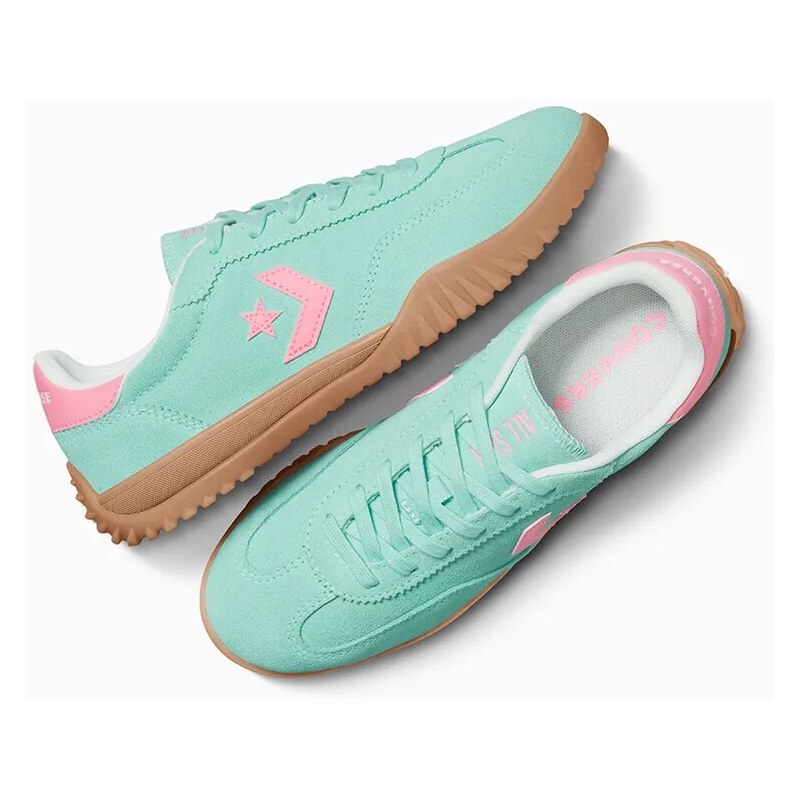 Δερμάτινα αθλητικά παπούτσια Converse Run Star Trainer χρώμα: πράσινο, A15090C
