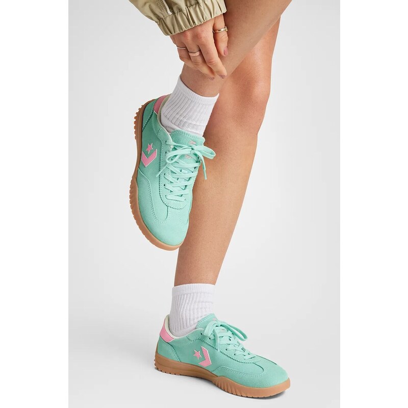 Δερμάτινα αθλητικά παπούτσια Converse Run Star Trainer χρώμα: πράσινο, A15090C