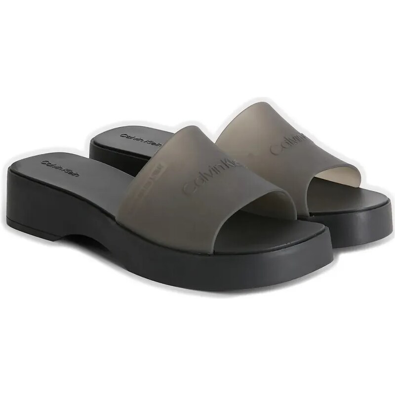 Calvin Klein Γυναικείες Πλατφόρμες Wedge Embossed Logo, Χρώμα: Pvh Black