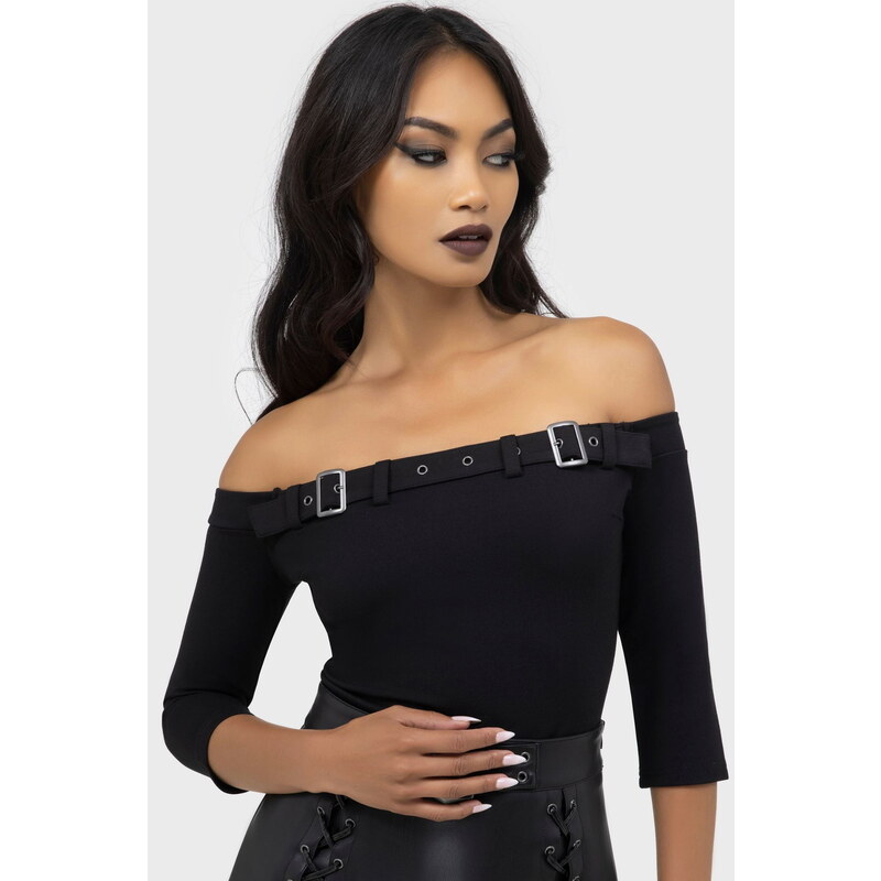 Γυναικείο μπλουζάκι (top) KILLSTAR - Cryptarose - Black - KSRA012660