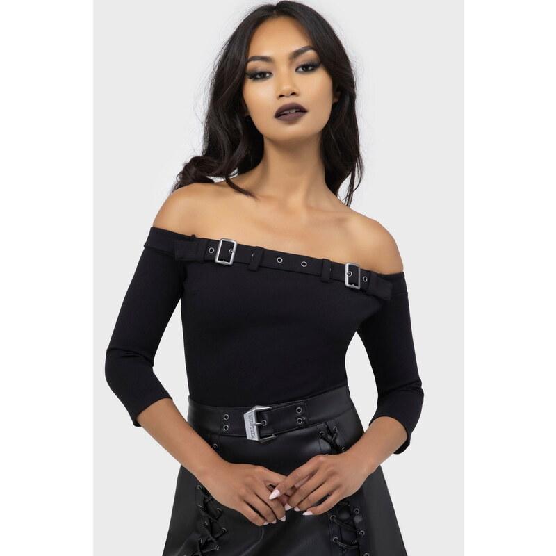 Γυναικείο μπλουζάκι (top) KILLSTAR - Cryptarose - Black - KSRA012660