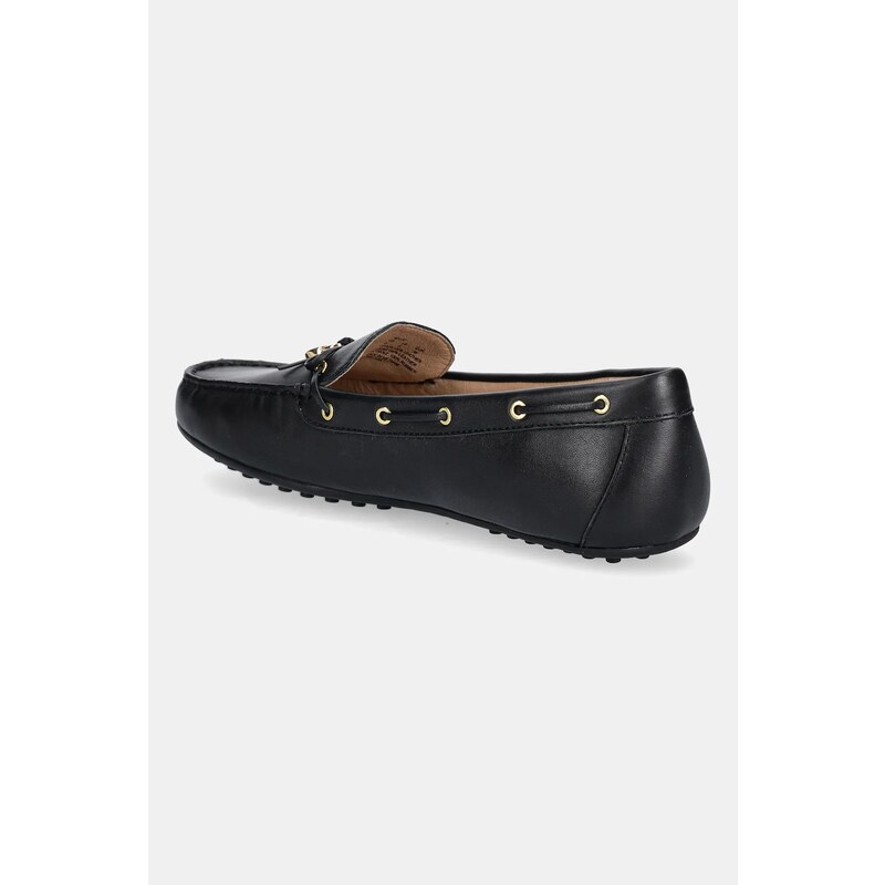 Δερμάτινα μοκασίνια Lauren Ralph Lauren Wylie χρώμα: μαύρο, 802967751001