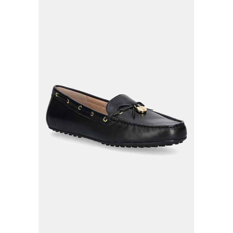 Δερμάτινα μοκασίνια Lauren Ralph Lauren Wylie χρώμα: μαύρο, 802967751001