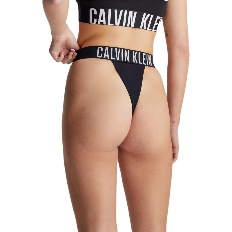 Calvin Klein Γυναικείο Μαγιό String Thong Intense Power, Χρώμα: Μαύρο