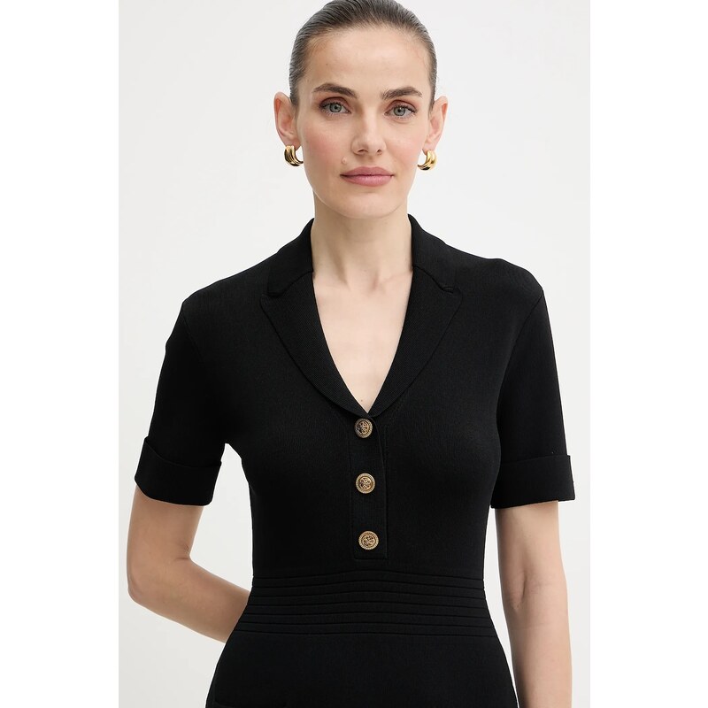Φόρεμα Guess FELICITY χρώμα: μαύρο, W5YK29 Z0130