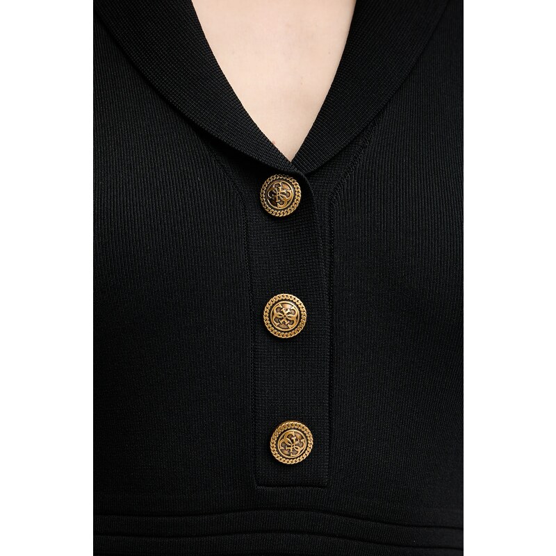 Φόρεμα Guess FELICITY χρώμα: μαύρο, W5YK29 Z0130