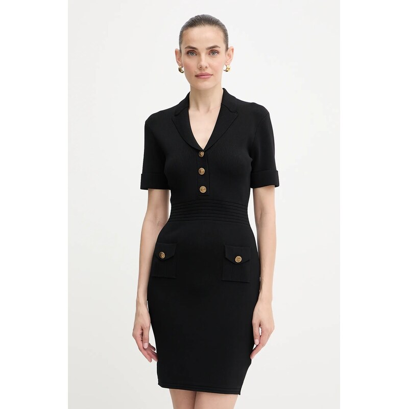 Φόρεμα Guess FELICITY χρώμα: μαύρο, W5YK29 Z0130