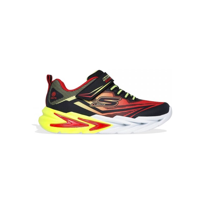 Skechers Lighted Gore & Strap Sneaker W/ Midsole Techpiece (400139L BKRD)