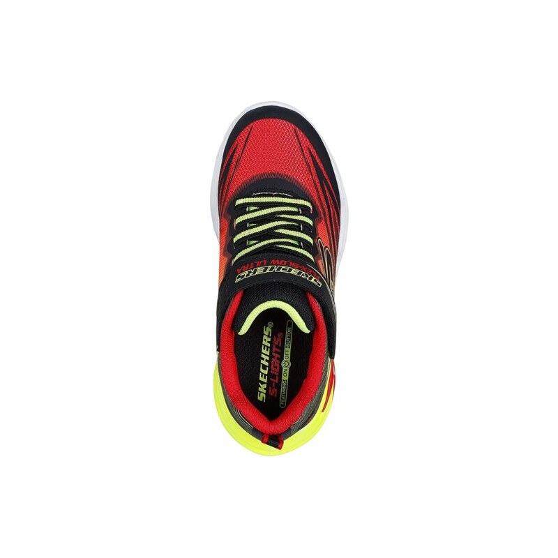 Skechers Lighted Gore & Strap Sneaker W/ Midsole Techpiece (400139L BKRD)