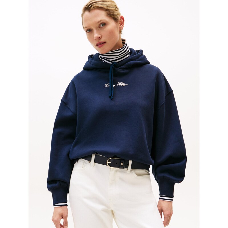 TOMMY HILFIGER Μπλούζα φούτερ 'Classic' ναυτικό μπλε / λευκό
