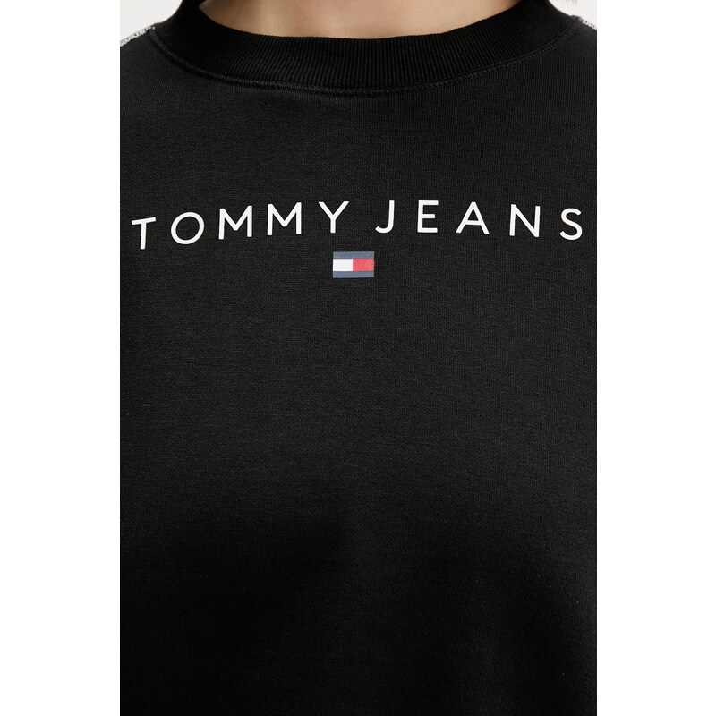 Μπλούζα Tommy Jeans χρώμα: μαύρο, DW0DW21587