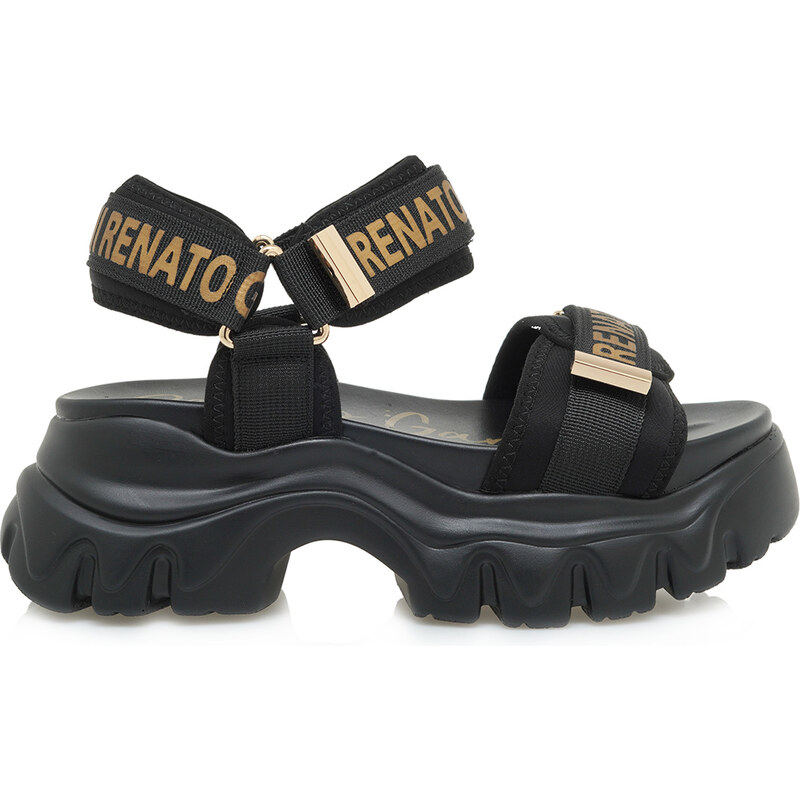 Γυναικεία Flatforms Renato Garini DMD-240629-2 Μαύρο Χρυσό U428A2924340