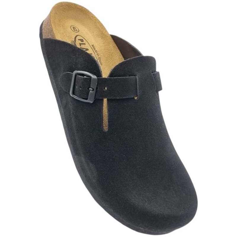 Plakton 171539 Negro Δερμάτινα Ανδρικά Σαμπό