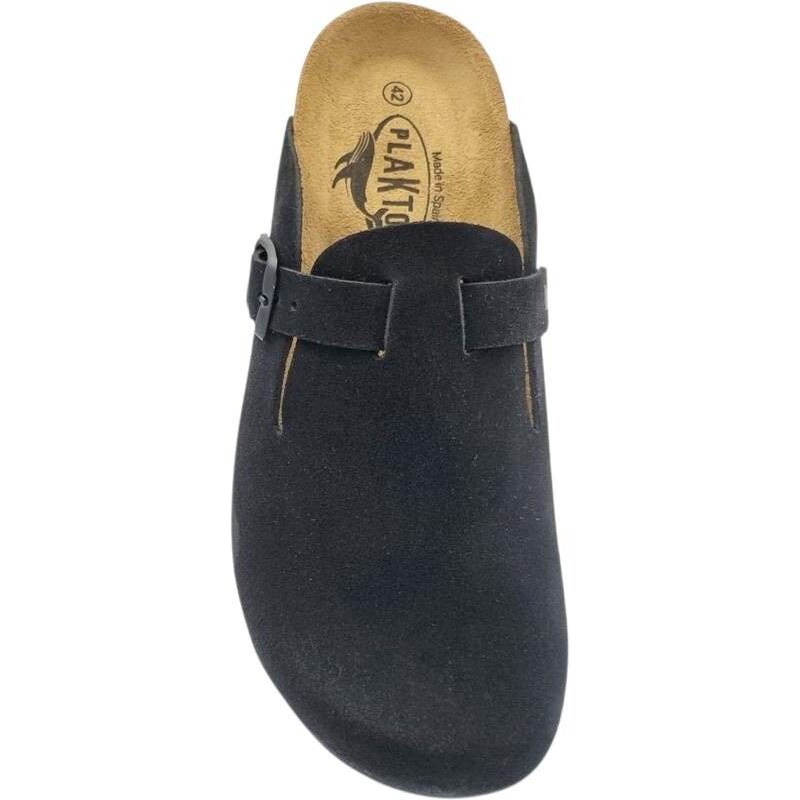 Plakton 171539 Negro Δερμάτινα Ανδρικά Σαμπό