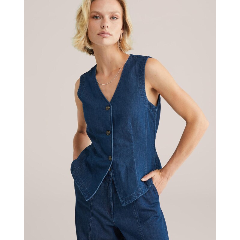 WE Fashion Γιλέκο σκούρο μπλε