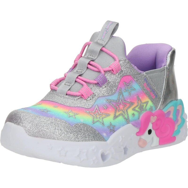 SKECHERS Σνίκερ 'UNICORN CHARMER-LIL STARLITE' κίτρινο / λεβάντα / ροζ / ασημί