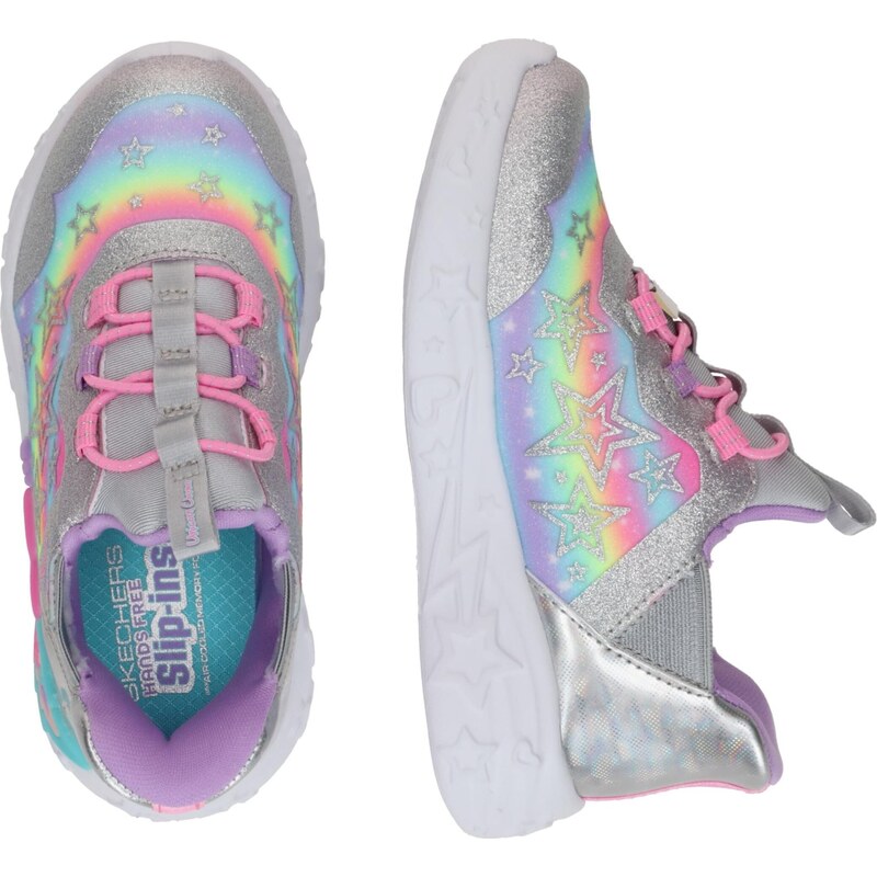 SKECHERS Σνίκερ 'UNICORN CHARMER-LIL STARLITE' κίτρινο / λεβάντα / ροζ / ασημί