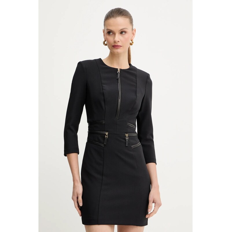 Φόρεμα Elisabetta Franchi χρώμα: μαύρο, AB82356E2