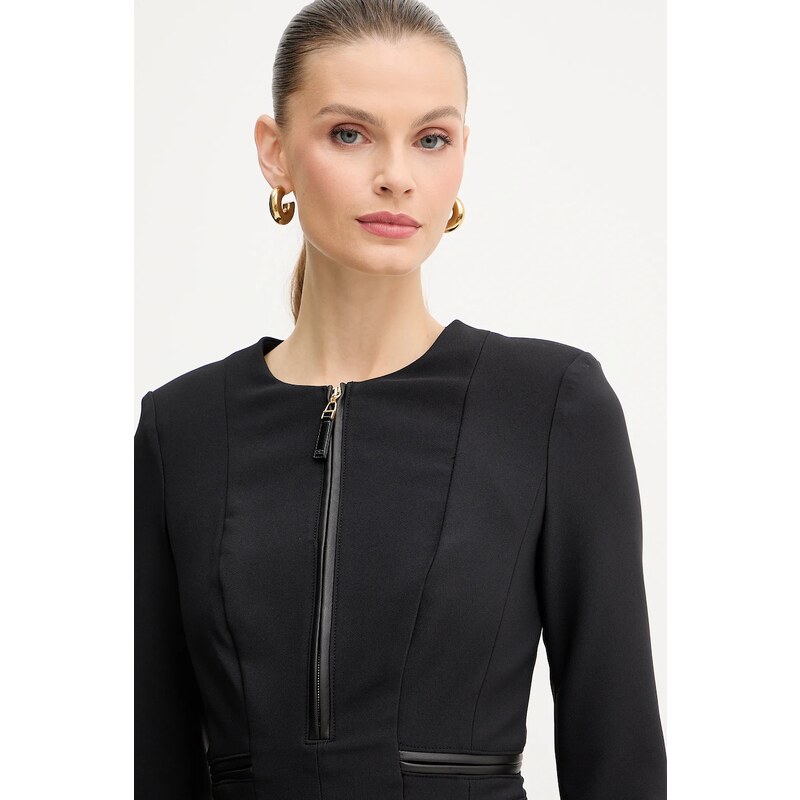 Φόρεμα Elisabetta Franchi χρώμα: μαύρο, AB82356E2