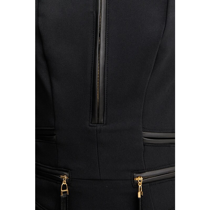 Φόρεμα Elisabetta Franchi χρώμα: μαύρο, AB82356E2