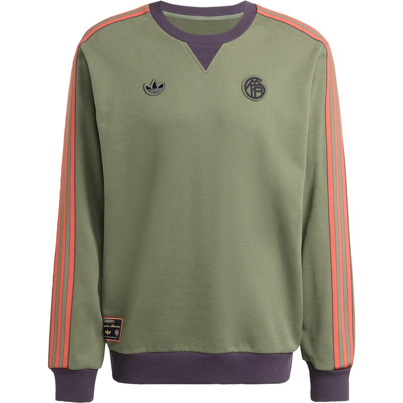 ADIDAS ORIGINALS Μπλούζα φούτερ 'FC Bayern München' χακί / βατόμουρο / πορτοκαλί