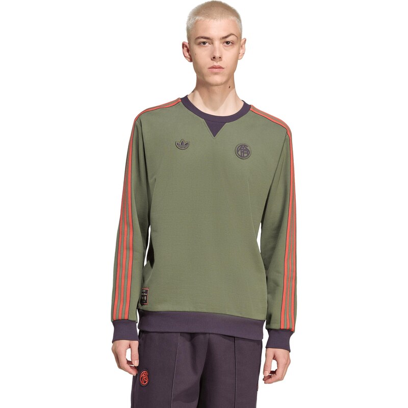 ADIDAS ORIGINALS Μπλούζα φούτερ 'FC Bayern München' χακί / βατόμουρο / πορτοκαλί