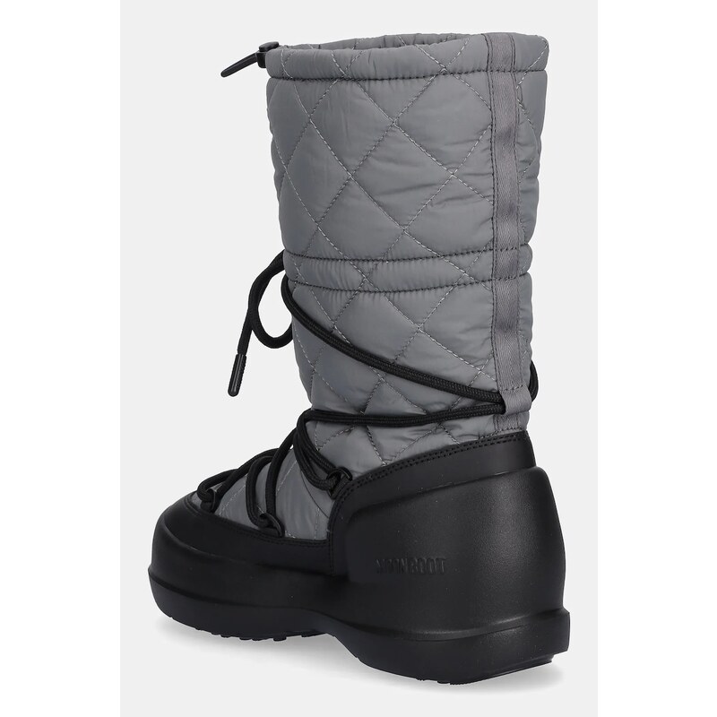 Μπότες χιονιού Moon Boot MB MEZZALUNA QUILTED HIGH BOOT WP χρώμα: γκρι, 80D2500080 H006