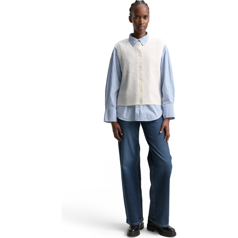 TOM TAILOR DENIM Γιλέκο λευκό μαλλιού