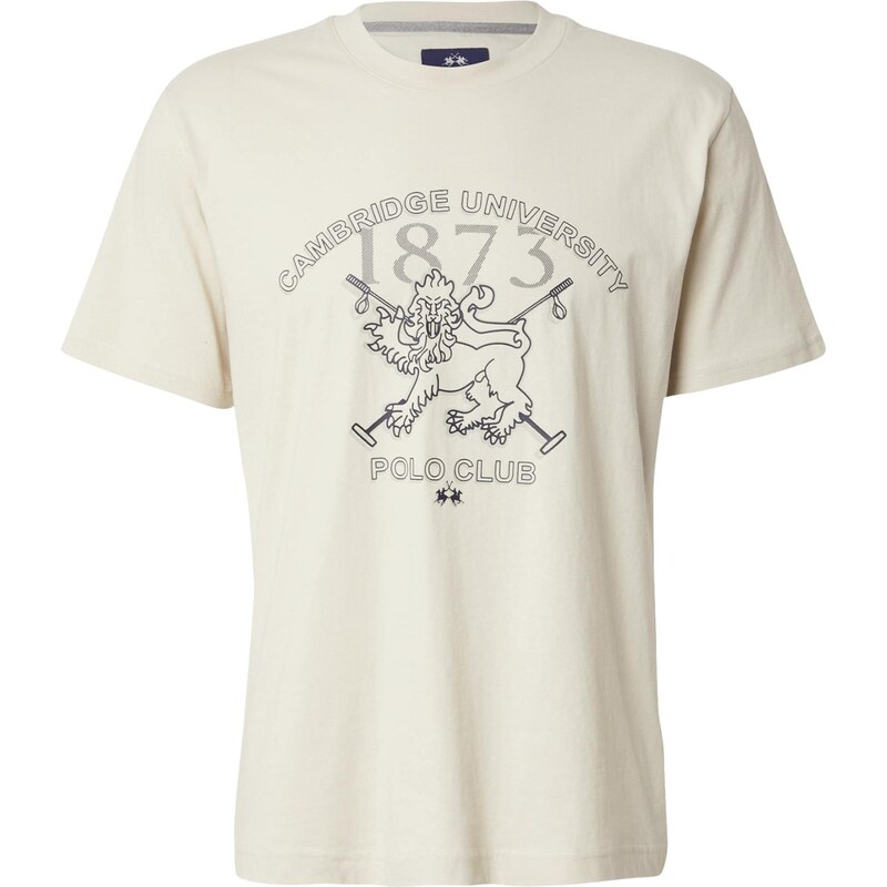 La Martina Μπλουζάκι σκούρο μπλε / λευκό