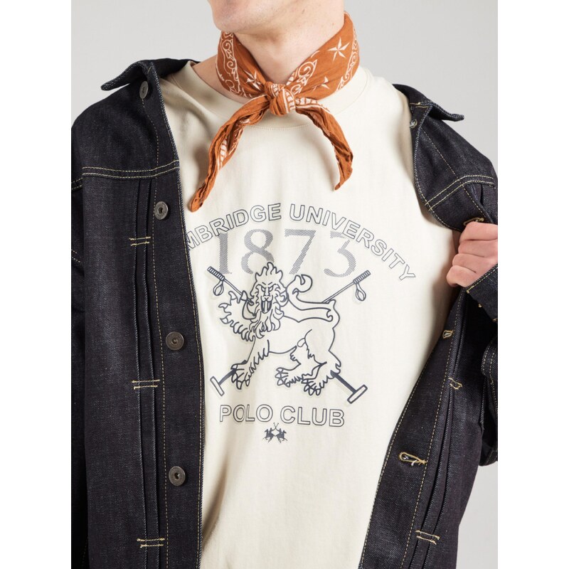 La Martina Μπλουζάκι σκούρο μπλε / λευκό