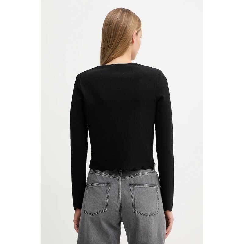 Πλεκτή ζακέτα Twinset χρώμα: μαύρο, 252TP320A