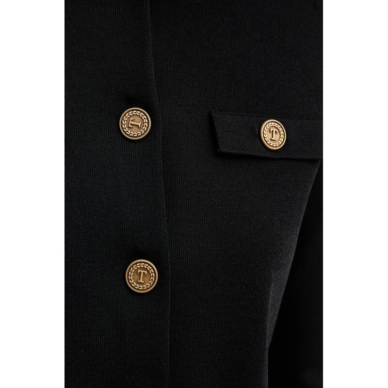 Πλεκτή ζακέτα Twinset χρώμα: μαύρο, 252TP320A