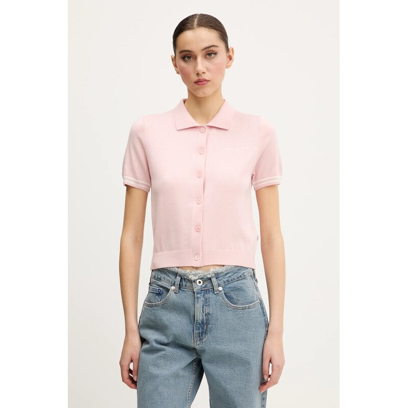 Μπλουζάκι πόλο με μείγμα μαλλί Guess Jeans