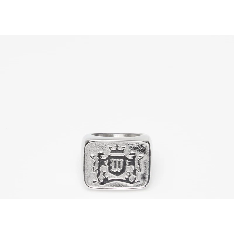 Wasted Ring Wasted Paris U Crest Signet Ring Silver 7 - GLAMI.gr
