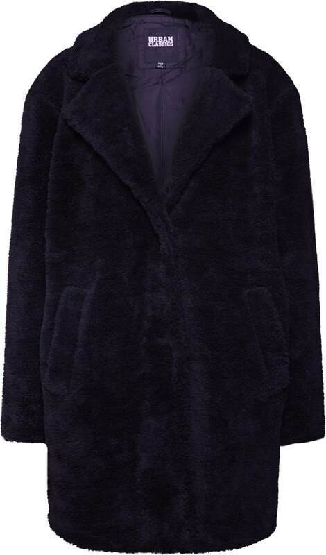 Urban Classics Ανοιξιάτικο και φθινοπωρινό παλτό 'Sherpa' μαύρο