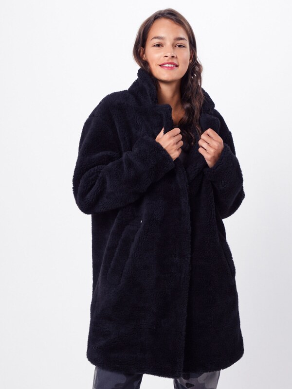 Urban Classics Ανοιξιάτικο και φθινοπωρινό παλτό 'Sherpa' μαύρο