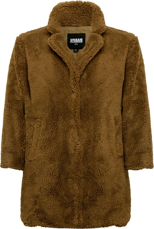 Urban Classics Ανοιξιάτικο και φθινοπωρινό παλτό 'Sherpa' καφέ