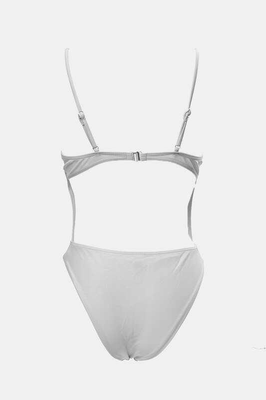 DeCoro Μαγιό Ολόσωμο με Μπανέλα - ΑΣΠΡΟ