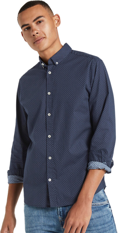 TOM TAILOR PATTERNED STRETCH ΠΟΥΚΑΜΙΣΟ ΑΝΔΡIKO 1021064-24486
