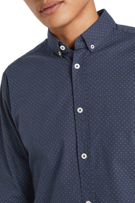 TOM TAILOR PATTERNED STRETCH ΠΟΥΚΑΜΙΣΟ ΑΝΔΡIKO 1021064-24486