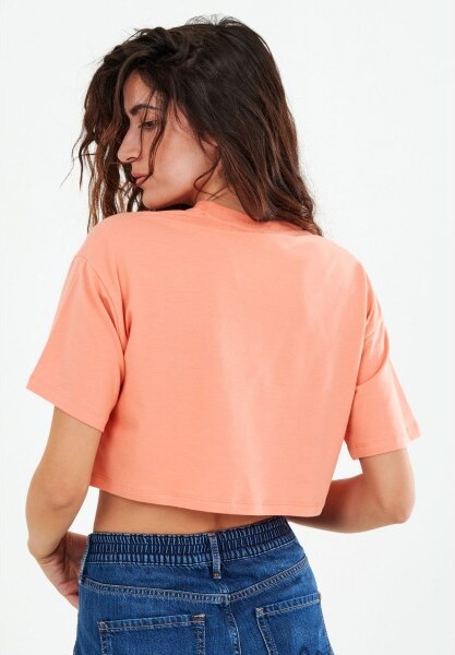 Γυναικείες Μπλούζες - Τοπ Natalie.Ss Πορτοκαλί Βαμβάκι Jack & Jones