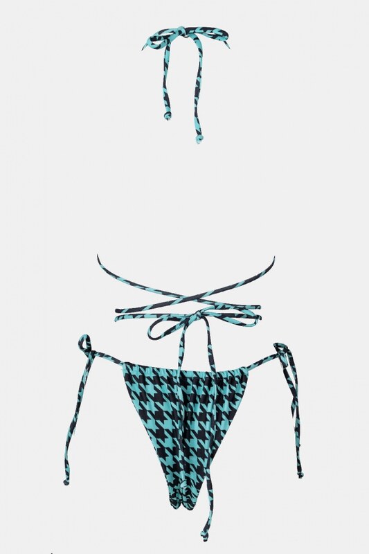 DeCoro Μαγιό Μπικίνι Τριγωνάκι με Σχέδια και Κορδόνια - ΒΕΡΑΜΑΝ