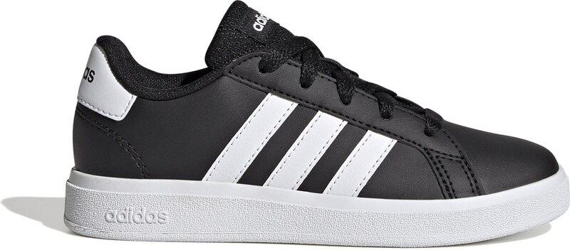 adidas kids grand court lifestyle tennis lace-up shoes (GW65 - BLACK/BLACK
